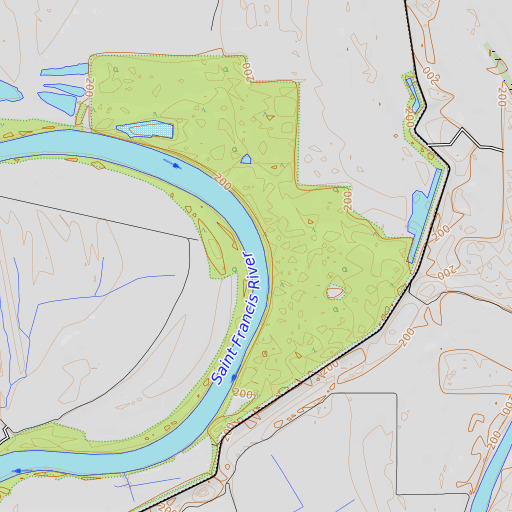 OpenTopoMap map of Egg Bar, AR
