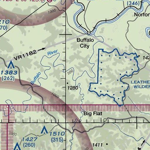 FAA VFR chart of Warners Ford, AR