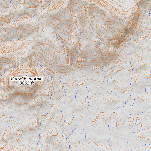 OpenTopoMap map of Lime Spring, AZ