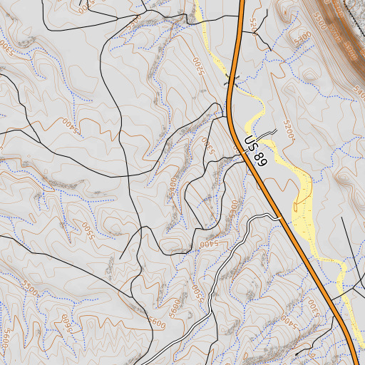 OpenTopoMap map of Limestone Tank, AZ