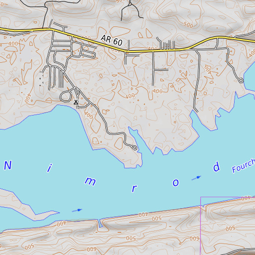 OpenTopoMap map of Anderson Branch, AR