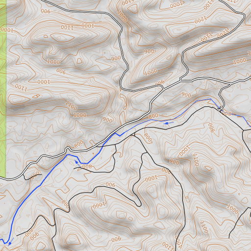 OpenTopoMap map of Bear Creek, AR