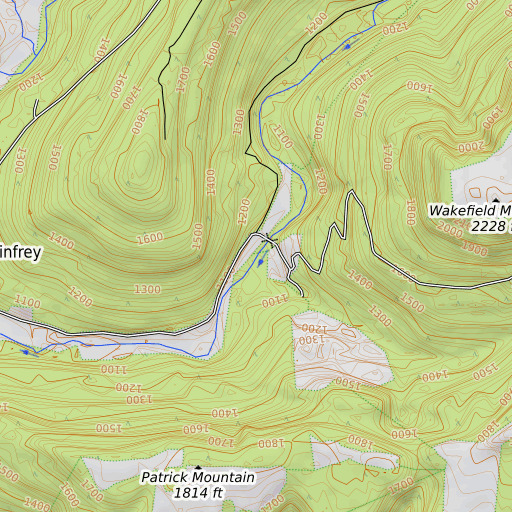 OpenTopoMap map of Bee Branch, AR