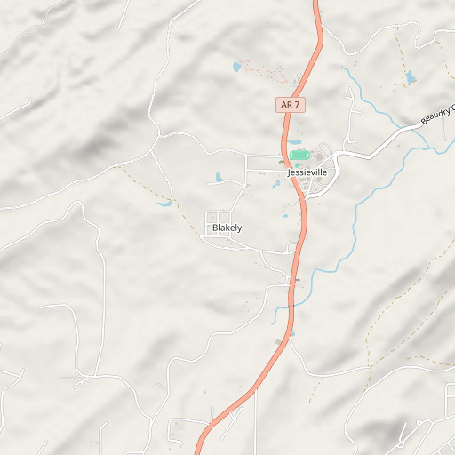 OpenStreetMap map of Blakely, AR
