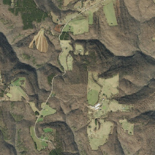 Aerial imagery of Brown Mountain, AR