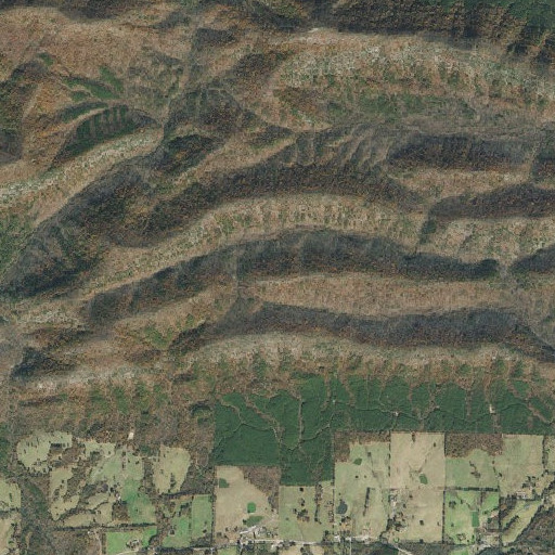 Aerial imagery of Brushy Mountain, AR