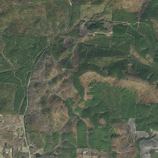 Aerial imagery of Brushy Mountain, AR