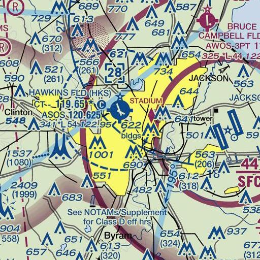 FAA VFR chart of Barr Elementary School, MS