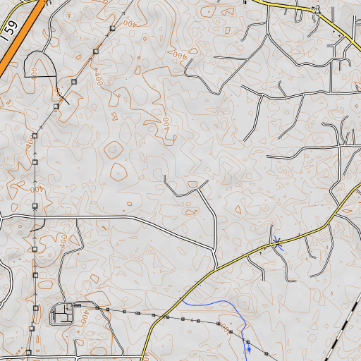 OpenTopoMap map of Supervisor District 5, MS