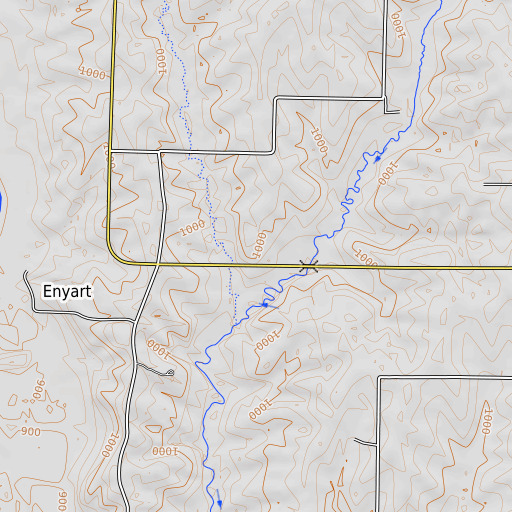 OpenTopoMap map of Blackoak School, MO