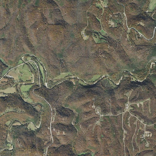 Aerial imagery of Dry Creek, AR