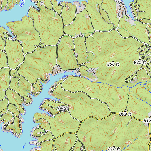 OpenTopoMap map of Bogue Creek, MO
