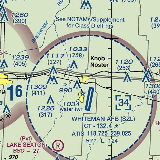 FAA VFR chart of Boyd Pond, MO