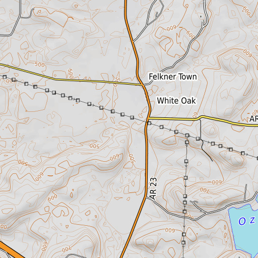 OpenTopoMap map of Duncan Branch, AR