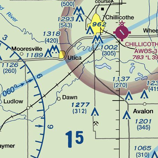FAA VFR chart of Brush Creek, MO