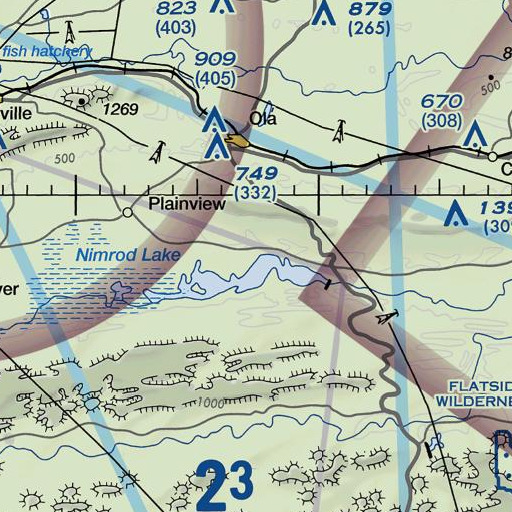 FAA VFR chart of Earl Branch, AR