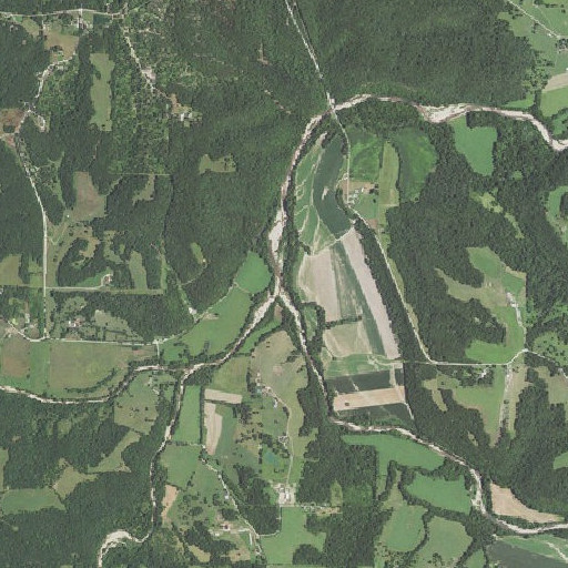 Aerial imagery of Brushy Fork, MO