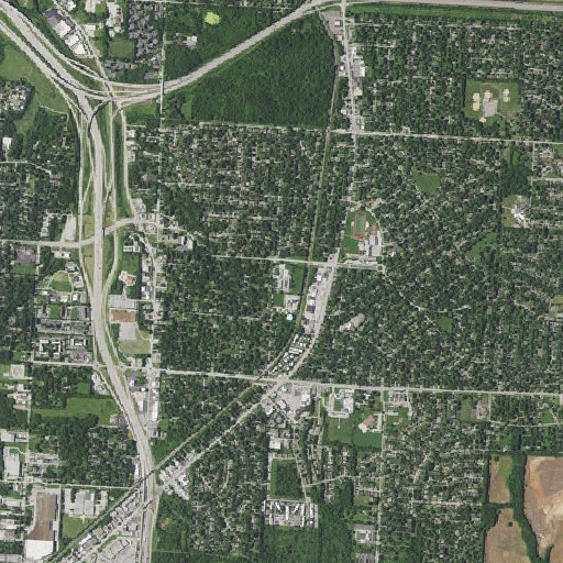 Aerial imagery of Burke Elementary School, MO