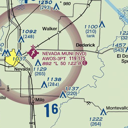FAA VFR chart of Camp Branch, MO