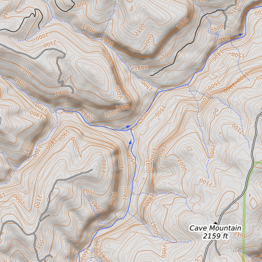 OpenTopoMap map of Edgemon Creek, AR