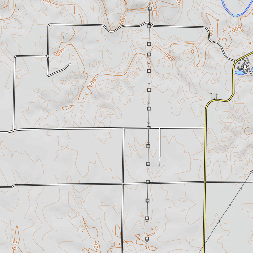 OpenTopoMap map of Central School, MO