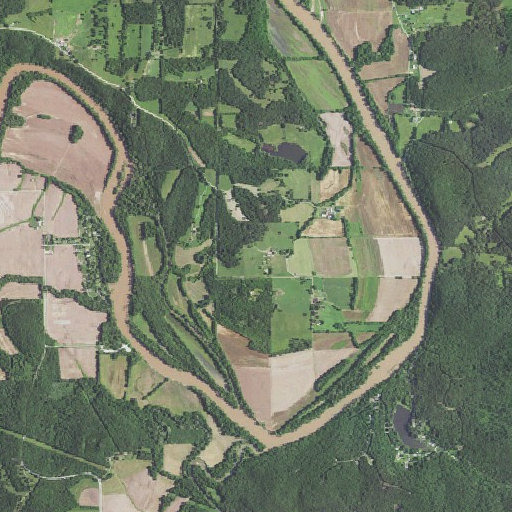 Aerial imagery of Clausner Bend, MO