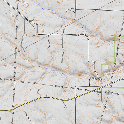 OpenTopoMap map of Clifty School, MO