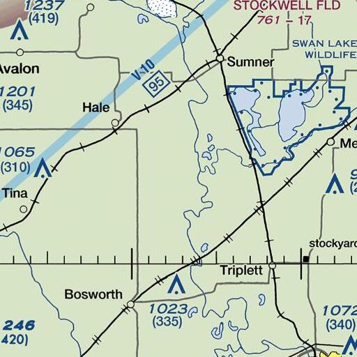 FAA VFR chart of Compton School, MO