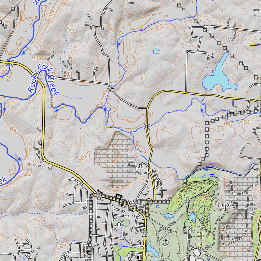 OpenTopoMap map of Cow Branch, MO