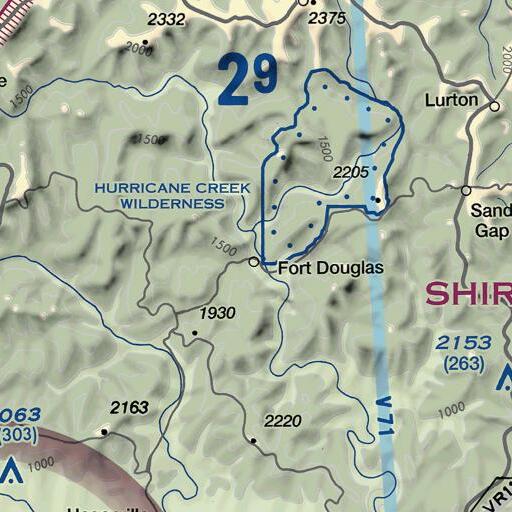 FAA VFR chart of Fort Douglas, AR