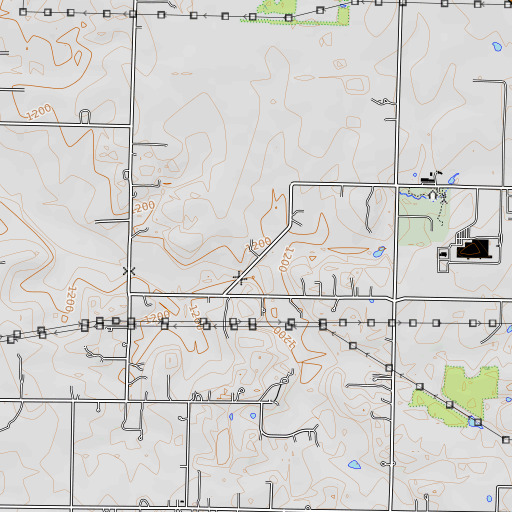 OpenTopoMap map of Dailey Spring, MO