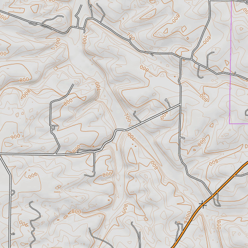 OpenTopoMap map of Dake Creek, MO