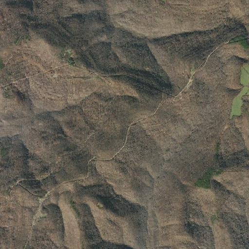 Aerial imagery of Garlands Knob, AR