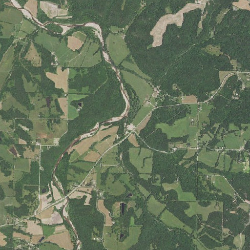 Aerial imagery of Elm Springs Branch, MO