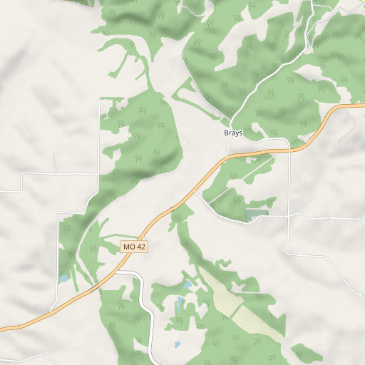 OpenStreetMap map of Elm Springs Branch, MO