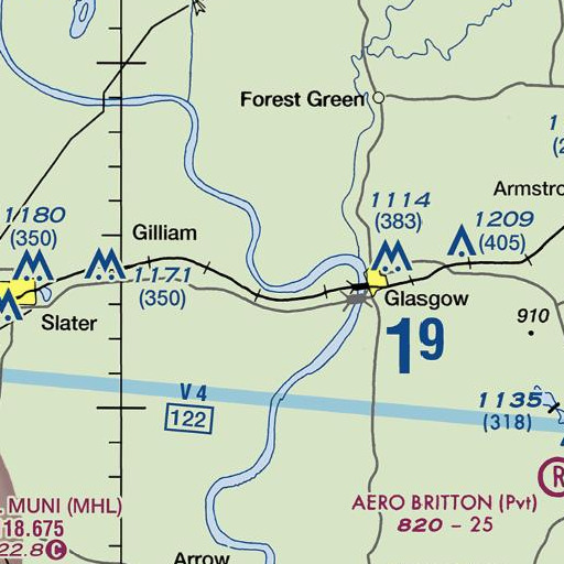 FAA VFR chart of Epperson Island, MO
