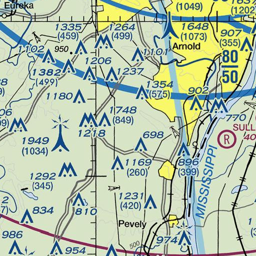 FAA VFR chart of Frisco Hill, MO