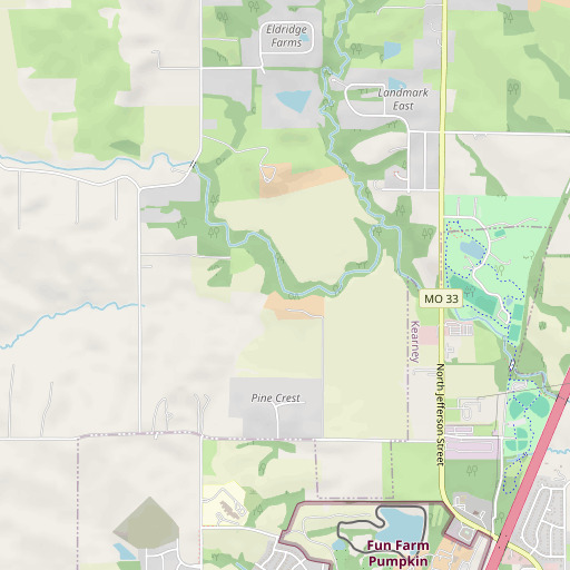 OpenStreetMap map of Gilmore Branch, MO