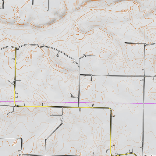 OpenTopoMap map of Graves School, MO