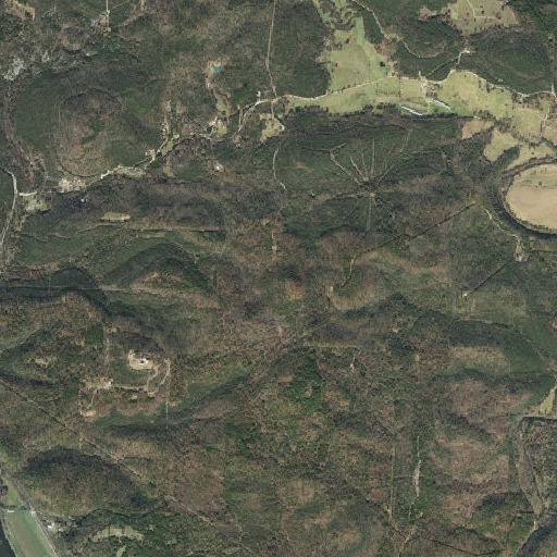Aerial imagery of Hall Mountain, AR