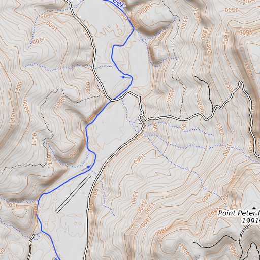 OpenTopoMap map of Hall School, AR