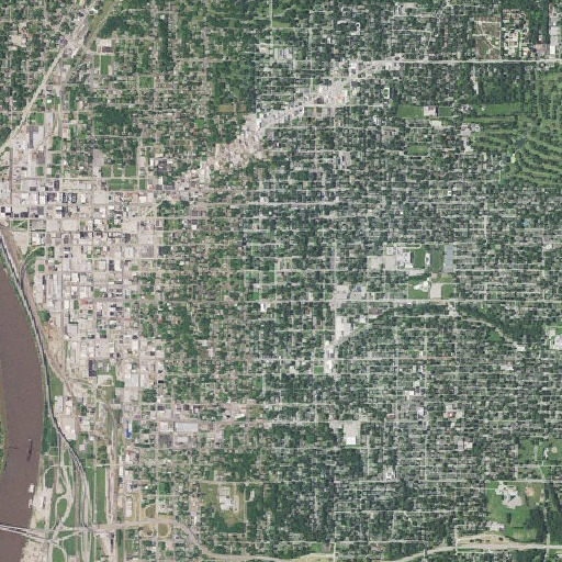 Aerial imagery of Horace Mann School, MO