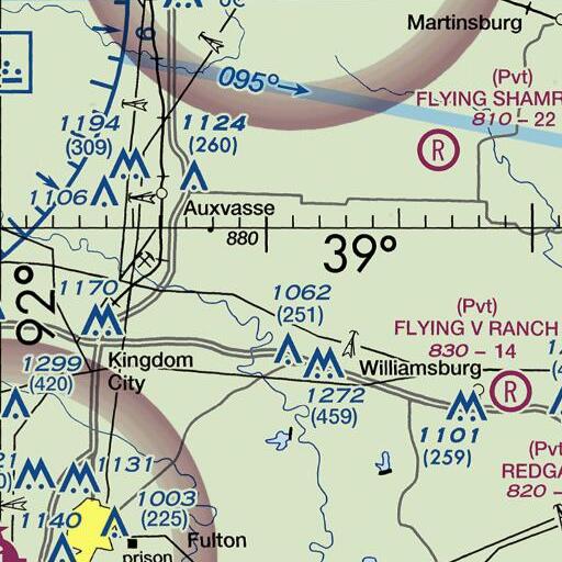 FAA VFR chart of Hunt Branch, MO