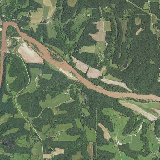 Aerial imagery of Indian Creek, MO