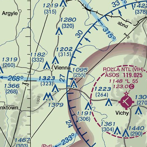 FAA VFR chart of Irish Branch, MO