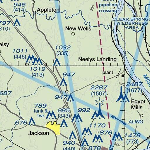 FAA VFR chart of Iron Hill, MO