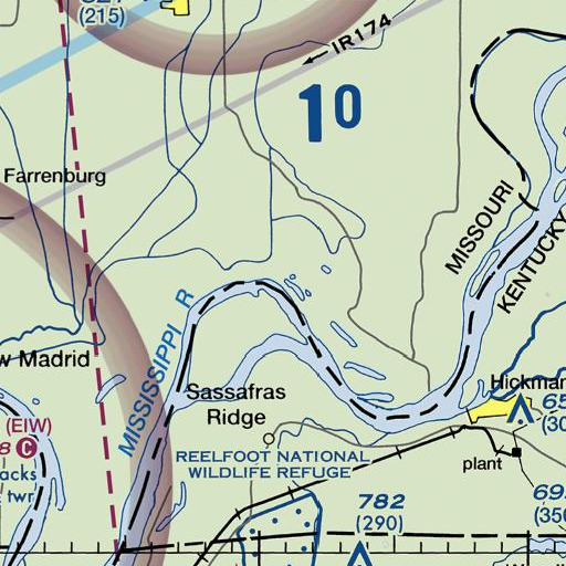 FAA VFR chart of James Bayou, MO