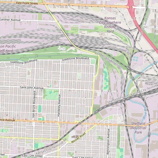OpenStreetMap map of James Elementary School, MO