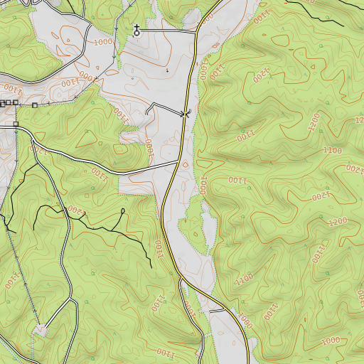 OpenTopoMap map of Joe Beck Spring, MO