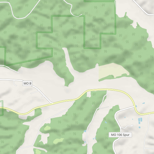 OpenStreetMap map of John Hollow, MO